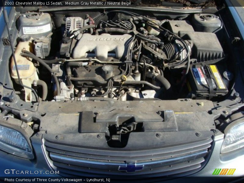 Medium Gray Metallic / Neutral Beige 2003 Chevrolet Malibu LS Sedan