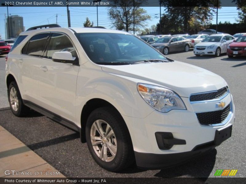 Summit White / Jet Black 2012 Chevrolet Equinox LT AWD