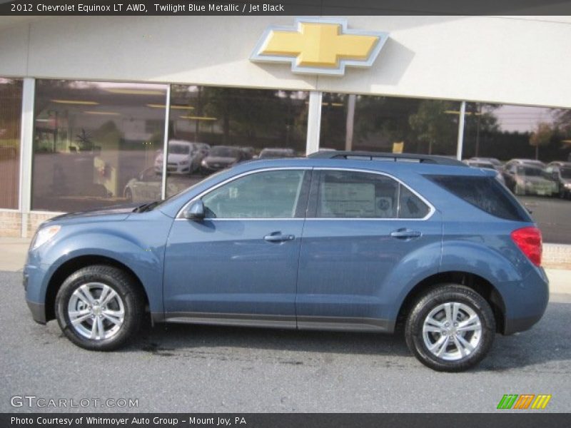 Twilight Blue Metallic / Jet Black 2012 Chevrolet Equinox LT AWD