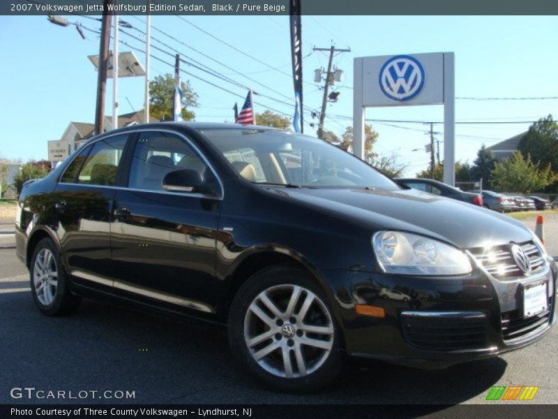 Black / Pure Beige 2007 Volkswagen Jetta Wolfsburg Edition Sedan