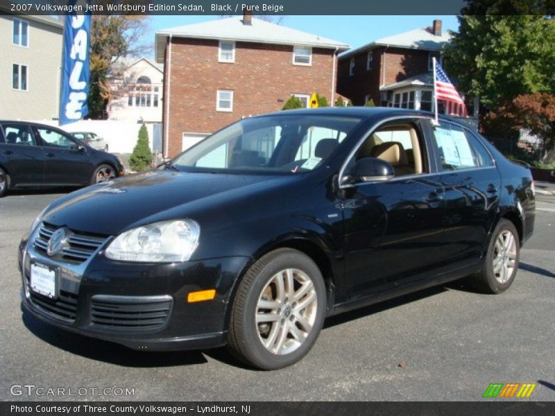 Black / Pure Beige 2007 Volkswagen Jetta Wolfsburg Edition Sedan