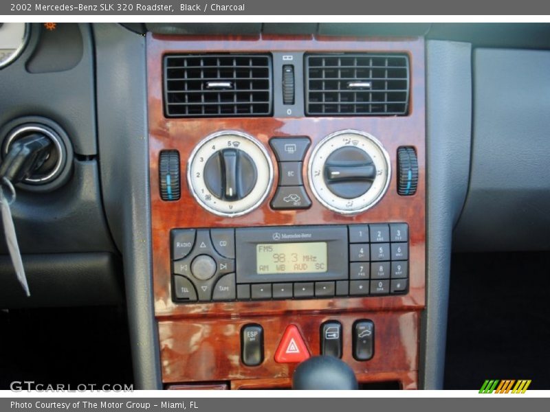 Controls of 2002 SLK 320 Roadster