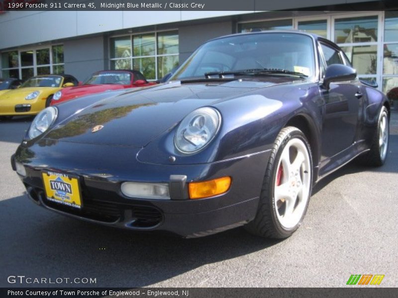 Midnight Blue Metallic / Classic Grey 1996 Porsche 911 Carrera 4S