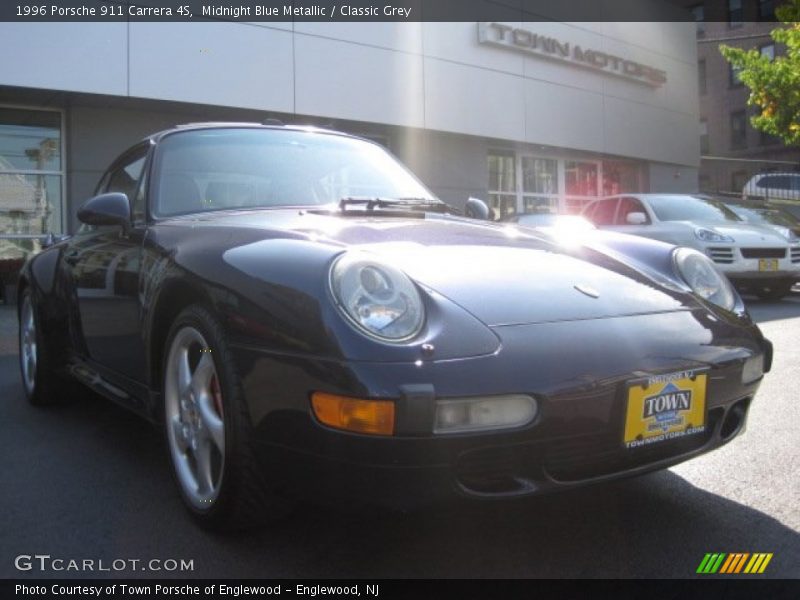 Midnight Blue Metallic / Classic Grey 1996 Porsche 911 Carrera 4S