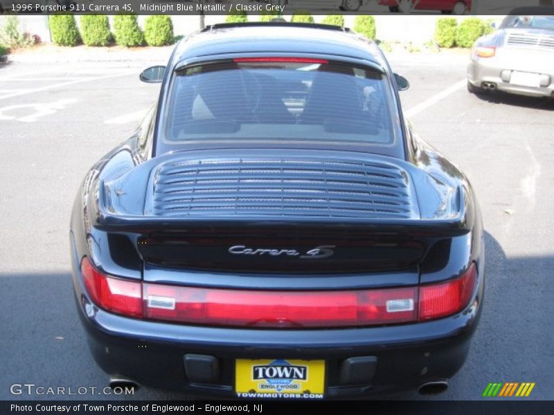 Midnight Blue Metallic / Classic Grey 1996 Porsche 911 Carrera 4S