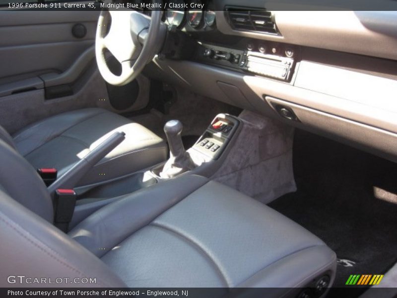 Midnight Blue Metallic / Classic Grey 1996 Porsche 911 Carrera 4S