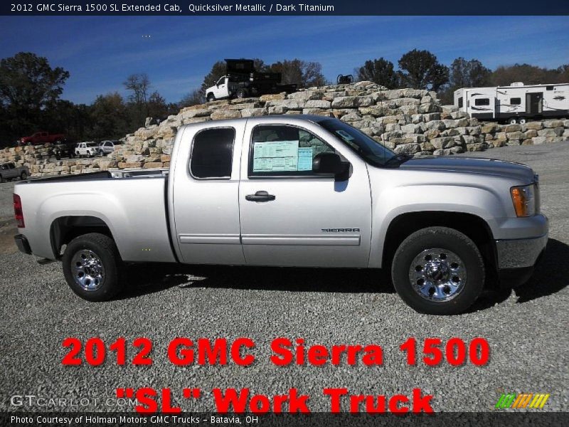 Quicksilver Metallic / Dark Titanium 2012 GMC Sierra 1500 SL Extended Cab