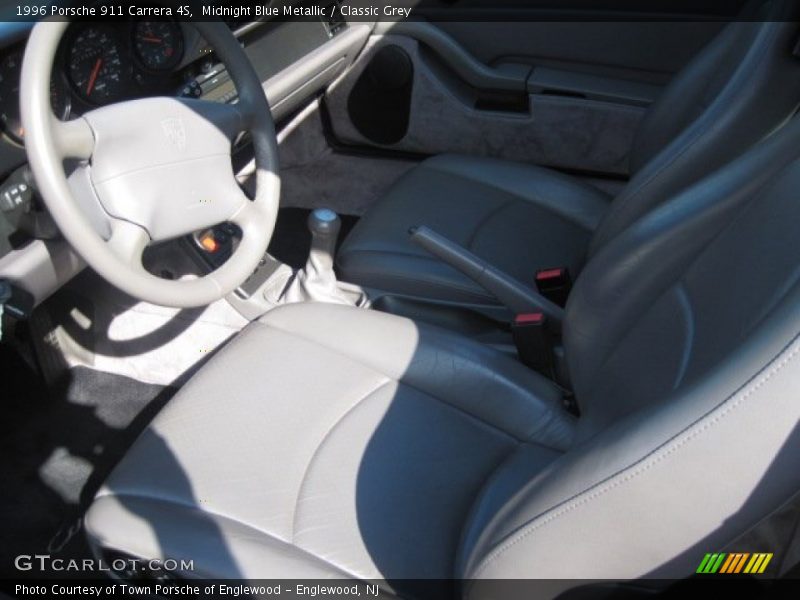 Midnight Blue Metallic / Classic Grey 1996 Porsche 911 Carrera 4S