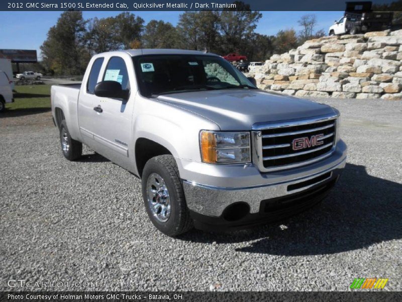 Quicksilver Metallic / Dark Titanium 2012 GMC Sierra 1500 SL Extended Cab