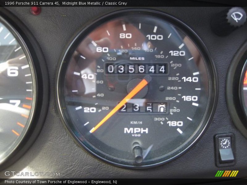 Midnight Blue Metallic / Classic Grey 1996 Porsche 911 Carrera 4S