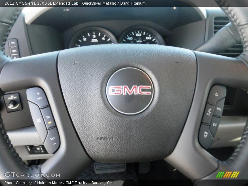 Quicksilver Metallic / Dark Titanium 2012 GMC Sierra 1500 SL Extended Cab
