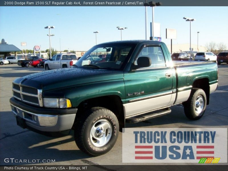 Forest Green Pearlcoat / Camel/Tan 2000 Dodge Ram 1500 SLT Regular Cab 4x4