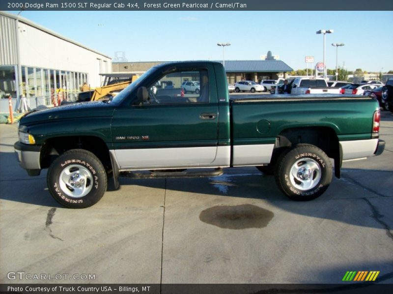 Forest Green Pearlcoat / Camel/Tan 2000 Dodge Ram 1500 SLT Regular Cab 4x4