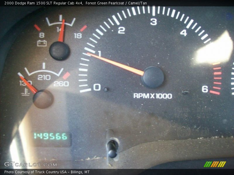 Forest Green Pearlcoat / Camel/Tan 2000 Dodge Ram 1500 SLT Regular Cab 4x4