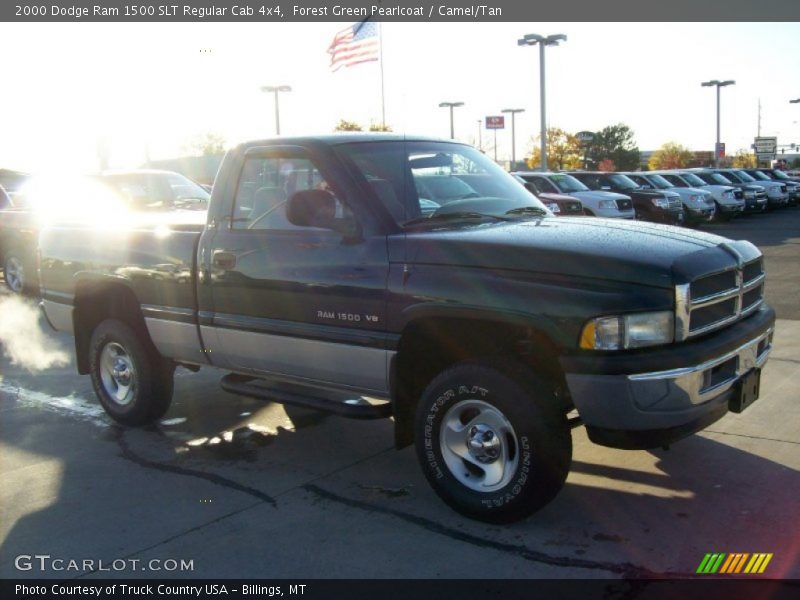 Forest Green Pearlcoat / Camel/Tan 2000 Dodge Ram 1500 SLT Regular Cab 4x4