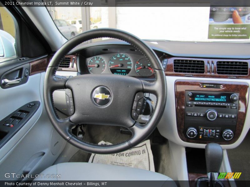 Summit White / Gray 2011 Chevrolet Impala LT