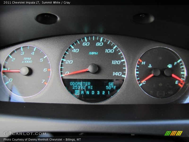 Summit White / Gray 2011 Chevrolet Impala LT