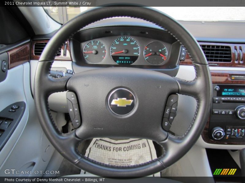 Summit White / Gray 2011 Chevrolet Impala LT