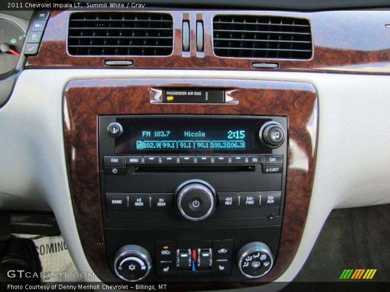 Summit White / Gray 2011 Chevrolet Impala LT