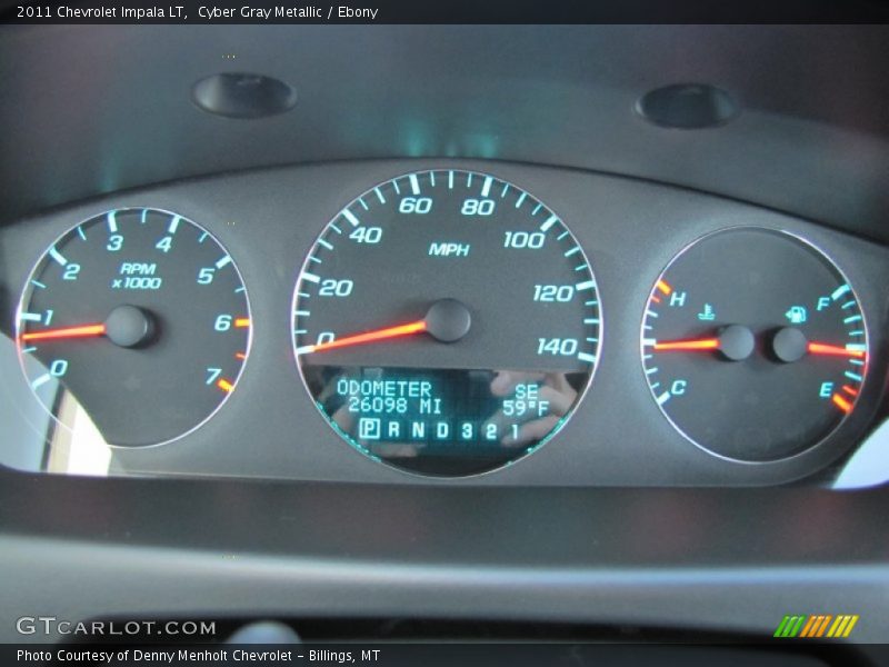 Cyber Gray Metallic / Ebony 2011 Chevrolet Impala LT
