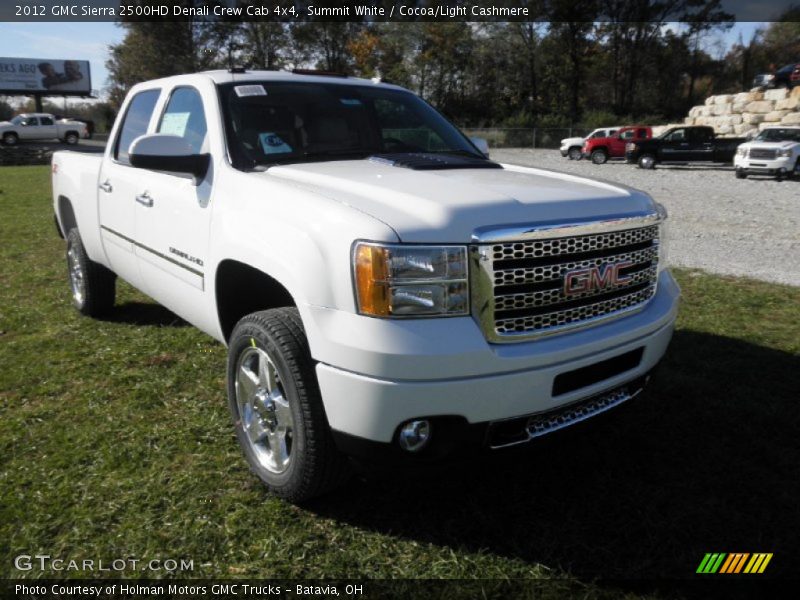 Summit White / Cocoa/Light Cashmere 2012 GMC Sierra 2500HD Denali Crew Cab 4x4