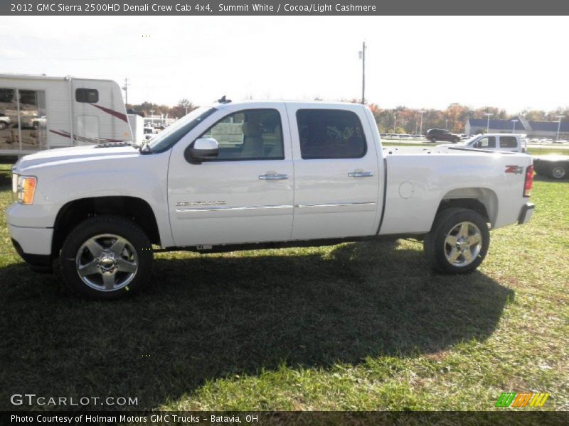 Summit White / Cocoa/Light Cashmere 2012 GMC Sierra 2500HD Denali Crew Cab 4x4