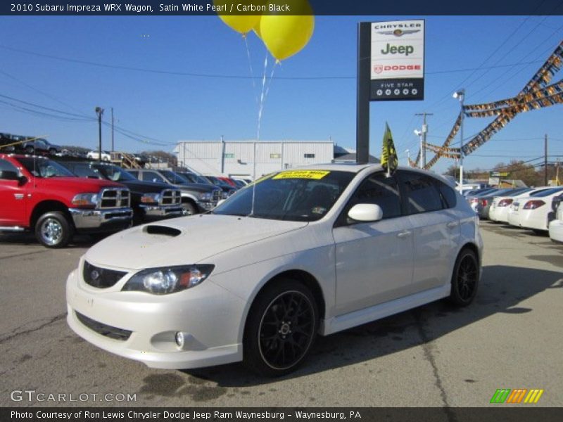 Satin White Pearl / Carbon Black 2010 Subaru Impreza WRX Wagon