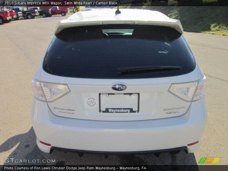 Satin White Pearl / Carbon Black 2010 Subaru Impreza WRX Wagon