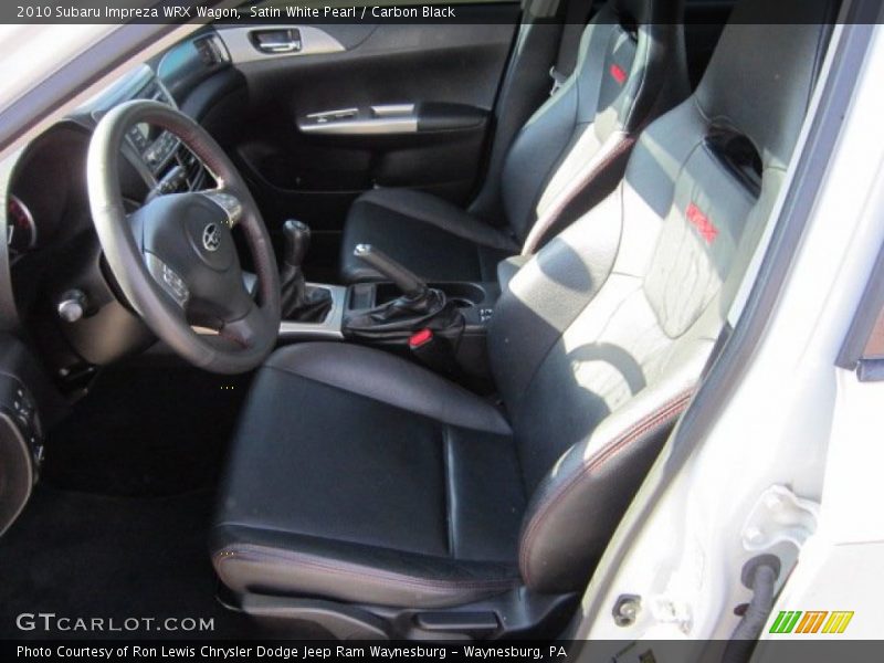 Satin White Pearl / Carbon Black 2010 Subaru Impreza WRX Wagon