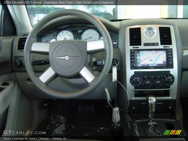 Clearwater Blue Pearl / Dark Khaki/Light Graystone 2009 Chrysler 300 Touring