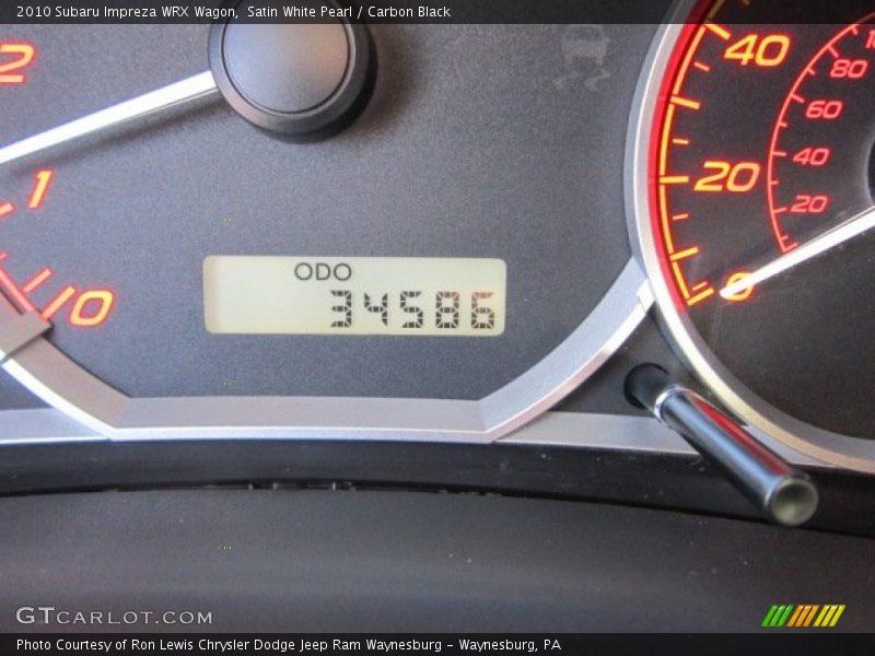 Satin White Pearl / Carbon Black 2010 Subaru Impreza WRX Wagon