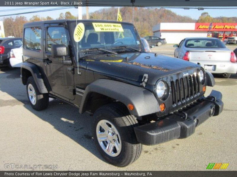 Black / Black 2011 Jeep Wrangler Sport 4x4