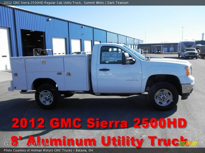 Summit White / Dark Titanium 2012 GMC Sierra 2500HD Regular Cab Utility Truck