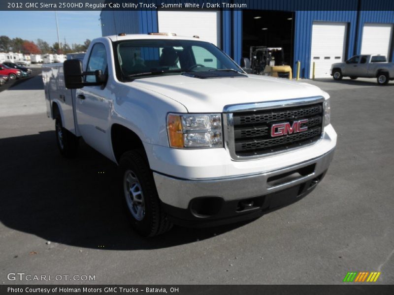 Summit White / Dark Titanium 2012 GMC Sierra 2500HD Regular Cab Utility Truck