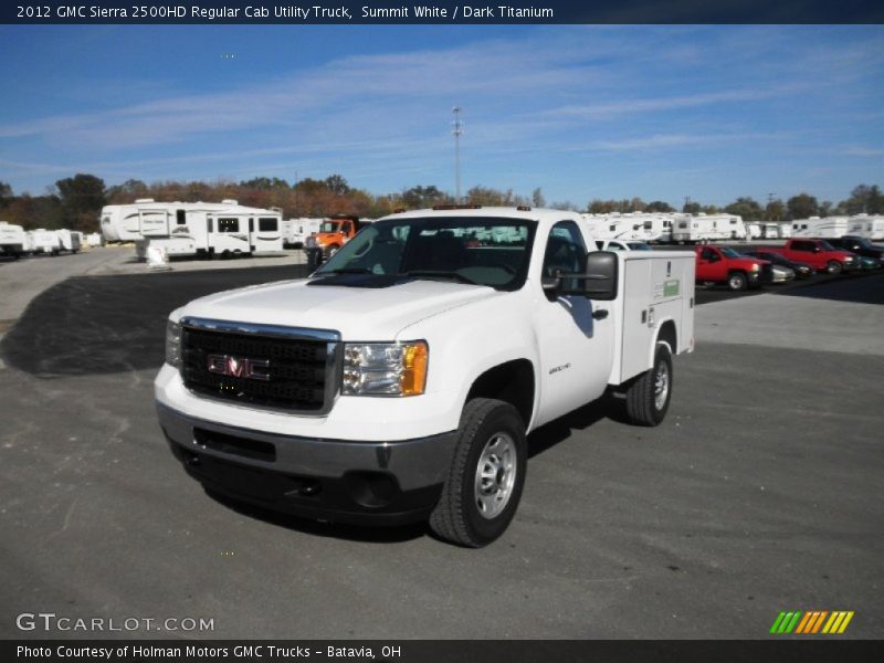 Summit White / Dark Titanium 2012 GMC Sierra 2500HD Regular Cab Utility Truck