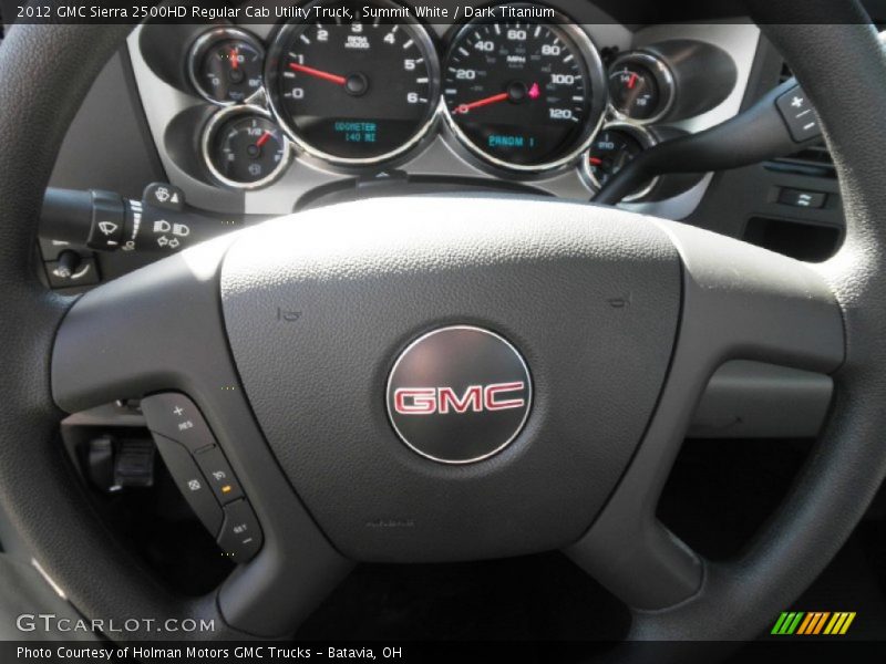  2012 Sierra 2500HD Regular Cab Utility Truck Steering Wheel