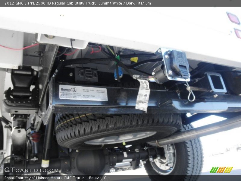 Undercarriage of 2012 Sierra 2500HD Regular Cab Utility Truck