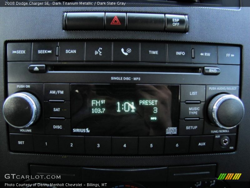 Dark Titanium Metallic / Dark Slate Gray 2008 Dodge Charger SE