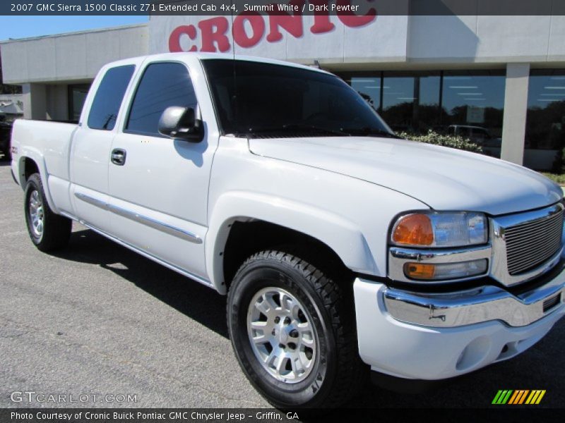 Summit White / Dark Pewter 2007 GMC Sierra 1500 Classic Z71 Extended Cab 4x4