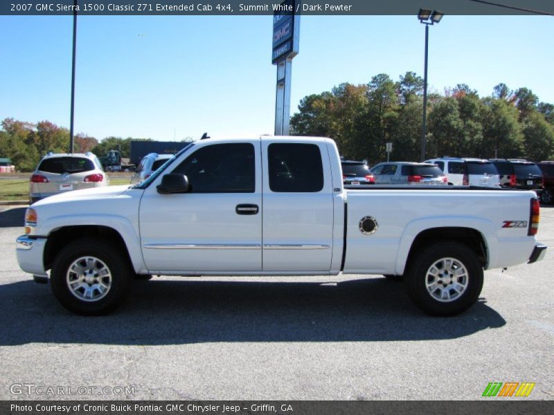 Summit White / Dark Pewter 2007 GMC Sierra 1500 Classic Z71 Extended Cab 4x4