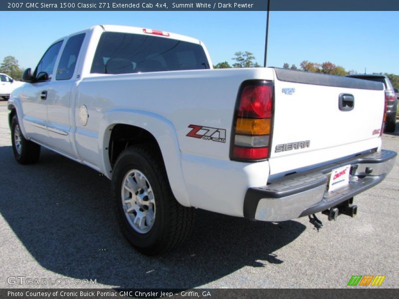 Summit White / Dark Pewter 2007 GMC Sierra 1500 Classic Z71 Extended Cab 4x4