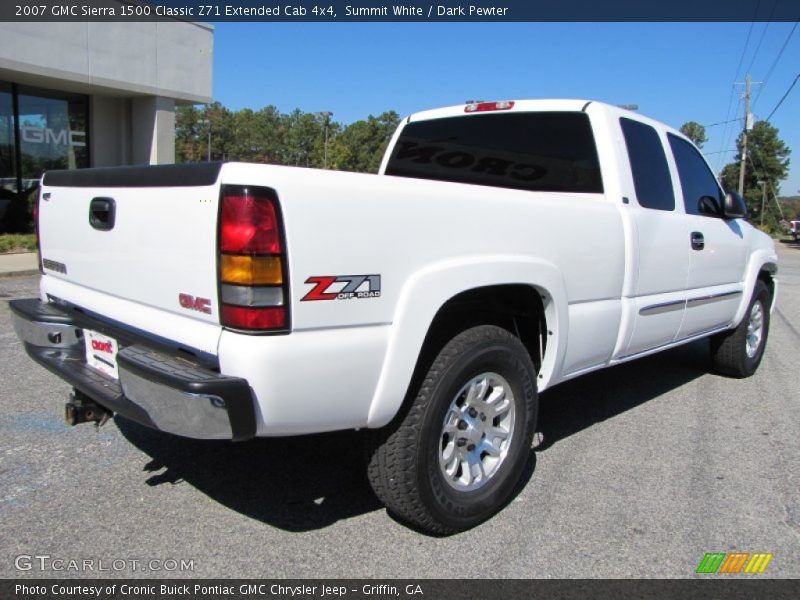 Summit White / Dark Pewter 2007 GMC Sierra 1500 Classic Z71 Extended Cab 4x4