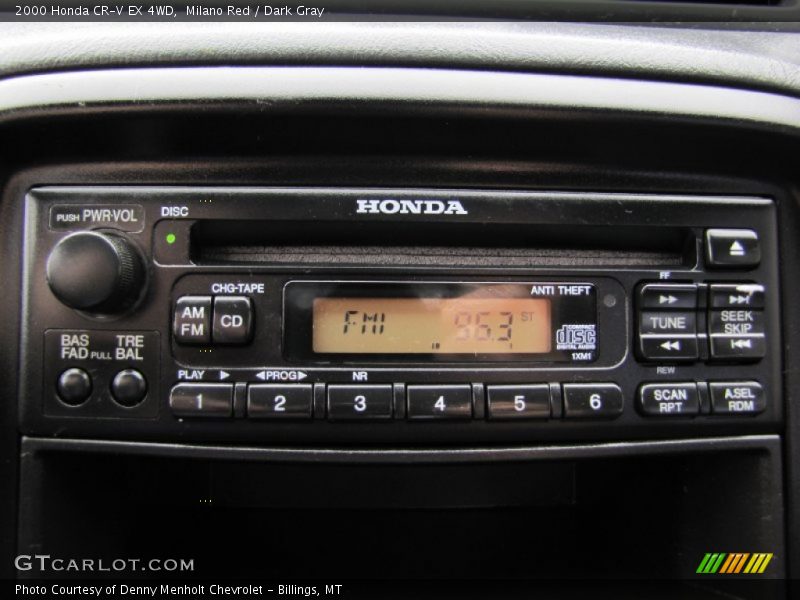 Milano Red / Dark Gray 2000 Honda CR-V EX 4WD