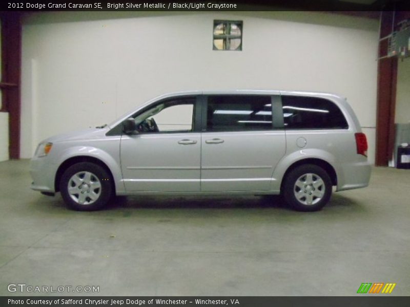 Bright Silver Metallic / Black/Light Graystone 2012 Dodge Grand Caravan SE