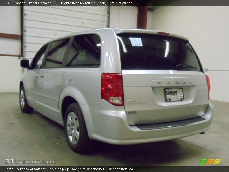 Bright Silver Metallic / Black/Light Graystone 2012 Dodge Grand Caravan SE