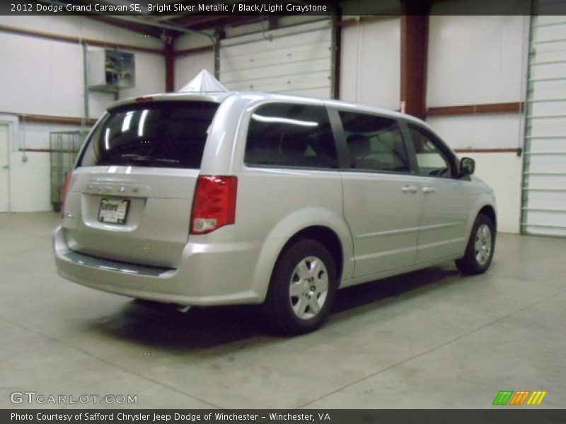Bright Silver Metallic / Black/Light Graystone 2012 Dodge Grand Caravan SE