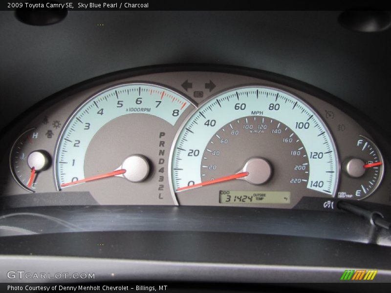 Sky Blue Pearl / Charcoal 2009 Toyota Camry SE