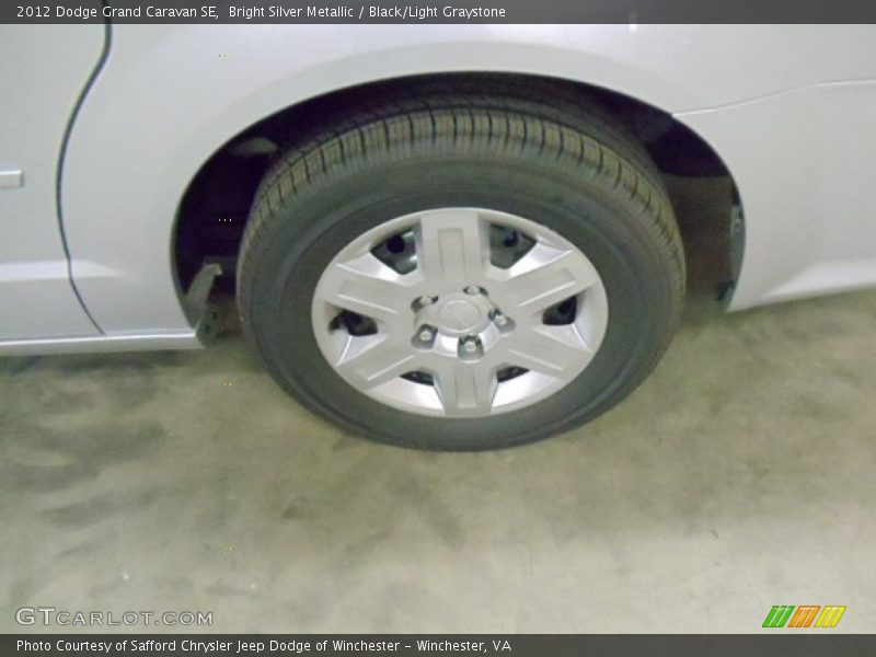 Bright Silver Metallic / Black/Light Graystone 2012 Dodge Grand Caravan SE