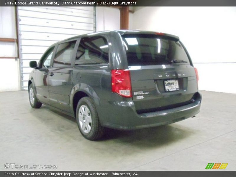 Dark Charcoal Pearl / Black/Light Graystone 2012 Dodge Grand Caravan SE