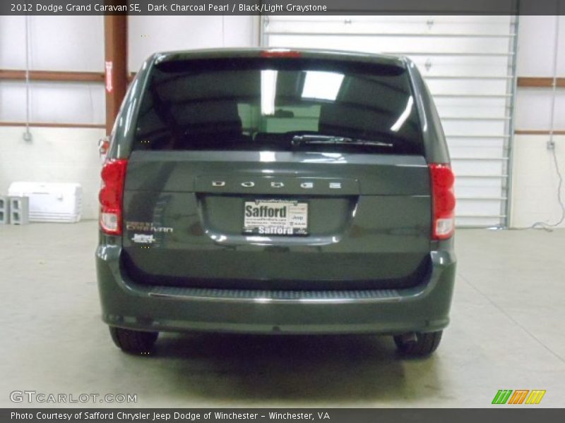 Dark Charcoal Pearl / Black/Light Graystone 2012 Dodge Grand Caravan SE